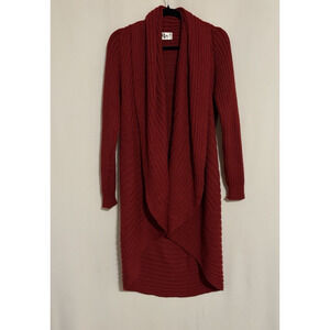 Fina Alpaca Cardigan Medium Open Front Alpaca Knit Long Open Front Sweater Peru